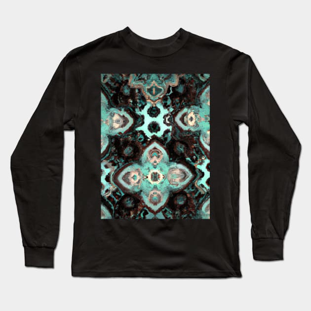 Abstract Boho Moroccan Tile Pattern Long Sleeve T-Shirt by craftydesigns